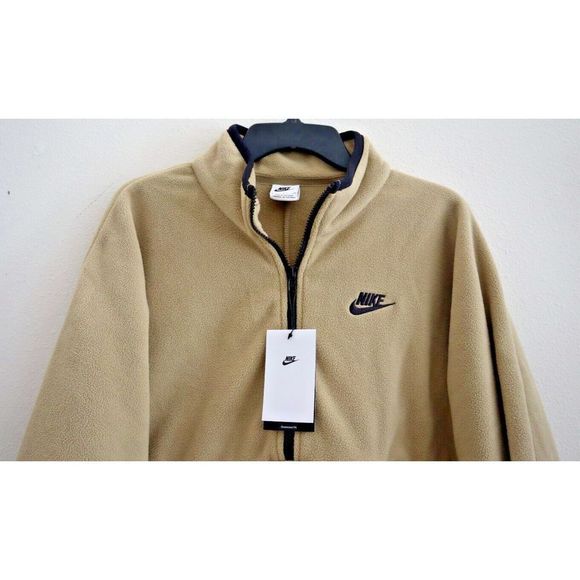 Nike DX0525 247 Men's Sz S Beige/Khaki Half-Zip Oversized Fleece Pullover $75 - Picture 3 of 9